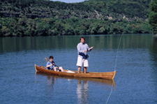 Lutra Flyfisher two-person fly fishing canoe